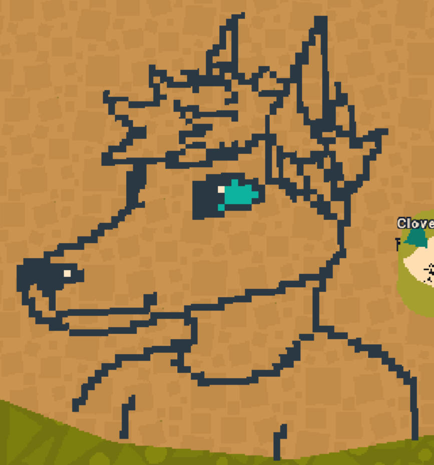 Clint Barton, drawn in Webfishing. I like drawing Clint because people just think he's a random furry and not in fact a Marvel character